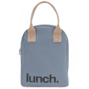 Fluf Lunchtas Zipper Lunch - Blauw Grote lunchtas van bio-katoen