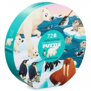 Crocodile Creek Junior Puzzel - Pooldieren - 72 stukken (6j+) Puzzel met 72 stukken van gerecycleerd karton