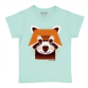 CoQ en PâTe T-Shirt Mibo Rode Panda Vrolijke t-shirt van bio-katoen
