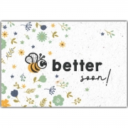 Bloom Your Message Bloeiwenskaart - Bee Better Soon Plantbare wenskaart