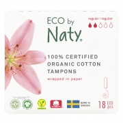 Naty Tampons - Regular (18 st.) Bio-afbreekbare tampons voor normale menstruatie