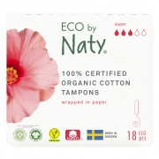 Naty Tampons - Super (18 st.) Bio-afbreekbare tampons voor normale tot zware menstruatie