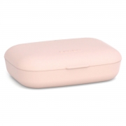 Ekobo Silicone Zeepbakje - Blush Handig silicone reisdoosje voor solide shampoo's en zepen