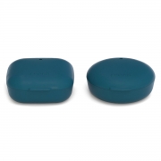 Ekobo Silicone Duo Zeepbakjes - Blue Abyss Handige set van 2 silicone reisdoosjes voor solide shampoo's en zepen