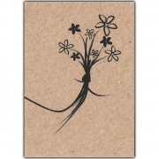 Bloom Your Message Wenskaart Kraft - Boeket Wenskaart met plantbare envelop