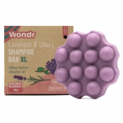 Wondr Shampoing Solide - Lavande & Lilac - XL Shampoing solide avec un effet antipelliculaire pour cheveux secs et bouclés