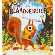 Uitgeverij Veltman De Blaadjesdief (3j+) Grappig verhaal over een eekhoorn die enorm verbaasd is over de wisseling van de seizoenen