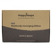Happy Soaps Giftbox - Herbs & Spices - Medium Zero waste cadeaubox met solide shampoo, conditioner en zeep