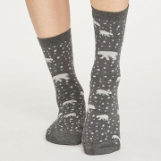 Thought Bamboe Sokken - Arctic Polar Bear Grey Marle Comfortabele sokken van bamboe en bio-katoen