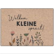 Bloom Your Message Wenskaart Kraft - Welkom Kleine Spruit Wenskaart met plantbare envelop