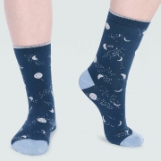 Thought Bamboe Sokken - Mona Slate Blue Comfortabele sokken van bamboe en bio-katoen