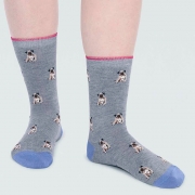 Thought Bamboe Sokken - Kenna Grey Marle Comfortabele sokken van bamboe en bio-katoen
