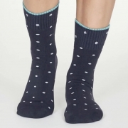 Thought Bio-Katoenen Sokken - Walker Dots Indigo Comfortabele, dikke sokken van bio-katoen