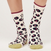 Thought Bio-Katoenen Sokken - Leopard Cream Comfortabele sokken van bio-katoen