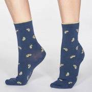 Thought Bamboe Sokken - Rowena Denim Blue Comfortabele sokken van bamboe en bio-katoen