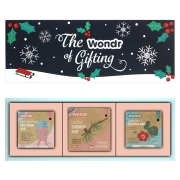 Wondr Giftbox Kerst - Herbal Infusion Zero waste cadeaubox met solide shampoo, een lichaamszeep en een gezichtsreiniger voor de gevoelige huid