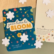 Bloom Your Message Bloeiwenskaart - Your Time To Bloom - Confetti Plantbare wenskaart met confetti