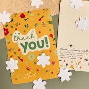 Bloom Your Message Bloeiwenskaart - Thank You - Confetti Plantbare wenskaart met confetti