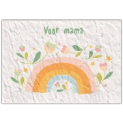 Hikje Bloeiwenskaart - Voor Mama Plantbare wenskaart met bloemenzaadjes