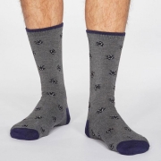 Thought Bamboe Sokken - Wesley Frog Grey Marle Comfortabele sokken van bamboe en bio-katoen
