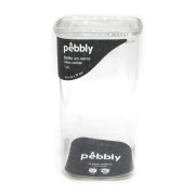 Pebbly Opbergpot Glas - 1400 ml Glazen opbergpot met glazen deksel