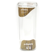 Pebbly Opbergpot Glas - 2200 ml Glazen opbergpot met glazen deksel