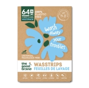 The Good Brand Wasstrips - Parfumvrij (64) Biologisch afbreekbare wasvellen ter vervanging van vloeibaar wasmiddel