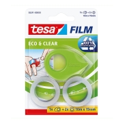 Tesa Plakband Mini Dispenser + 2 Rollen Tape Duurzame tape in mini dispenser