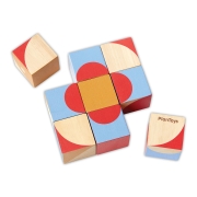 Plan Toys Geo Pattern Kubussen (3j+) Blokkenset van rubberhout vanaf 3 jaar