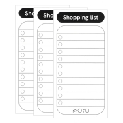 Moyu Boodschappenlijst (3) Set van 3 herbruikbare boodschappenlijstjes van steenpapier
