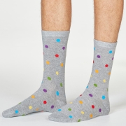 Thought Bio-Katoenen Sokken - Spot Grey Marle Comfortabele sokken van bio-katoen