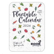 Bloom Your Message Plantbare Kalender 2024 Kalender met plantbare maandoverzichten met zaadjes van kruiden en groenten