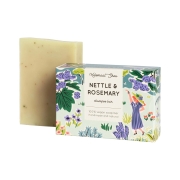 Helemaal Shea Shampooing Solide - Extraits d’Ortie et de Romarin Shampooing solide qui convient pour les cheveux normaux à gras, et en cas de pellicules.