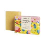 Helemaal Shea Shampooing Solide - Extraits de Camomille et d’Agrume Shampooing solide qui convient pour les cheveux normaux à gras