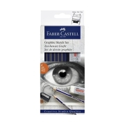 Eberhard Faber - Castell Tekenset Grafietpotloden 8- delige set met grafietpotloden, gom en slijper