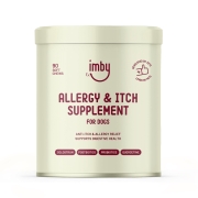 Imby Allergy & Anti-Itch Supplement voor honden Plantaardig supplement voor allergie en jeuk bij honden ontwikkeld door dierenartsen