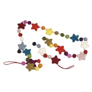 Ah Table Slinger Sterren Slinger met vilten sterren in vrolijke kleuren