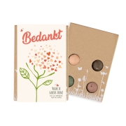 Blossombs Geschenkje Bedankt voor je Goede Zorg, Dag van de Zorg Blister met 2 Blossombs Bedankt voor je goede zorg, Dag van de Zorg