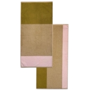 SUITE702 Badhanddoeken Set Blend Blush-Olive (2) Badhanddoeken in biologisch terry katoen gemaakt in Portugal