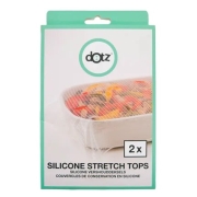 Dotz Silicone Stretch Rechthoekige Deksels (2) 2 Rechthoekige sleeves als alternatief voor vershoudfolie bij het afdekken en bewaren van voedsel