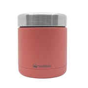 Smikkels Lunch Thermos Roze 350 ml RVS Thermosbeker voor meenemen van maaltijden, soep, pasta...