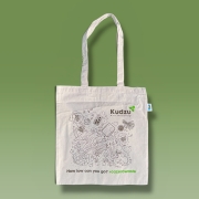 Kudzu Totebag/ Boodschappentas Boodschappentas van fairtrade bio-katoen