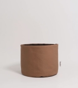 Baski Plantenmand Small - Natural Clay Brown Plantenmand van bio-katoen met waterdichte coating van natuurrubber