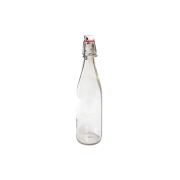 Ah Table Bouteille en verre - 0,5 L Bouteille en verre avec bouchon mécanique