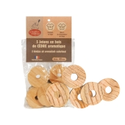 La Drogerie Ecologique Cubes en bois de cèdre aromatique anti-mites (6 pièces) Cubes parfumés qui aident à conserver les vêtements et le linge