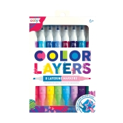 Ooly Color Layers Double-Ended Layering Markers (8) 8 Gifvrije dubbelzijdige markers om te tekenen, kleuren in lagen