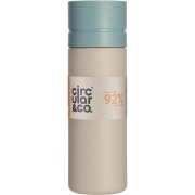 Circular & Co Herbruikbare to go waterfles 21oz/600ml - Blauw/Wit  Drinkfles 0,6L van recycled plastic
