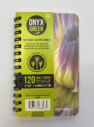 Onyx+Green Notitieboek Suikerriet A7 - Purple Flower Klein notitieboekje met spiraalbinding - 60 vellen - gelijnd.