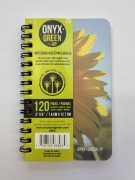 Onyx+Green Notitieboek Suikerriet A7 - Sunflower Klein notitieboekje met spiraalbinding - 60 vellen - gelijnd.