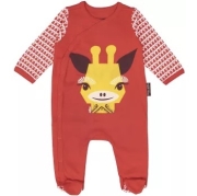 CoQ en PâTe Pyjama/Kruippakje van biologisch katoen -  Giraf - 9 maanden (74) Met deze biologische kinderpyjama van Coq en Pâte wordt bedtijd een stukje gezelliger.